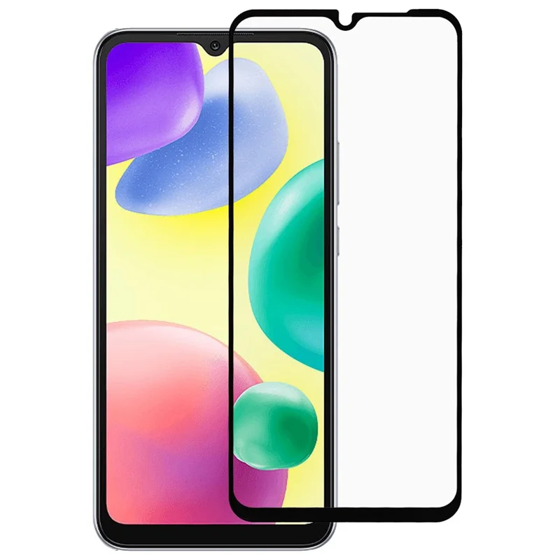 For Xiaomi Redmi 9A / 9C / 10A Full Coverage Full Glue Scratch Resistant Film Black Edge Silk Print Tempered Glass Screen Protector