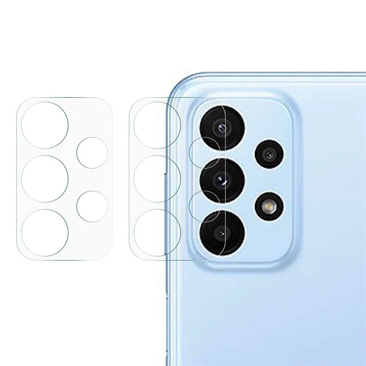 Para Samsung Galaxy A23 4G / 5G (Versão Global) / A33 5G / A53 5G / A73 5G 2Pcs / Set 2.5D Arc Edge Tempered Glass Camera Lens Film Ultra Clear Lens Protector