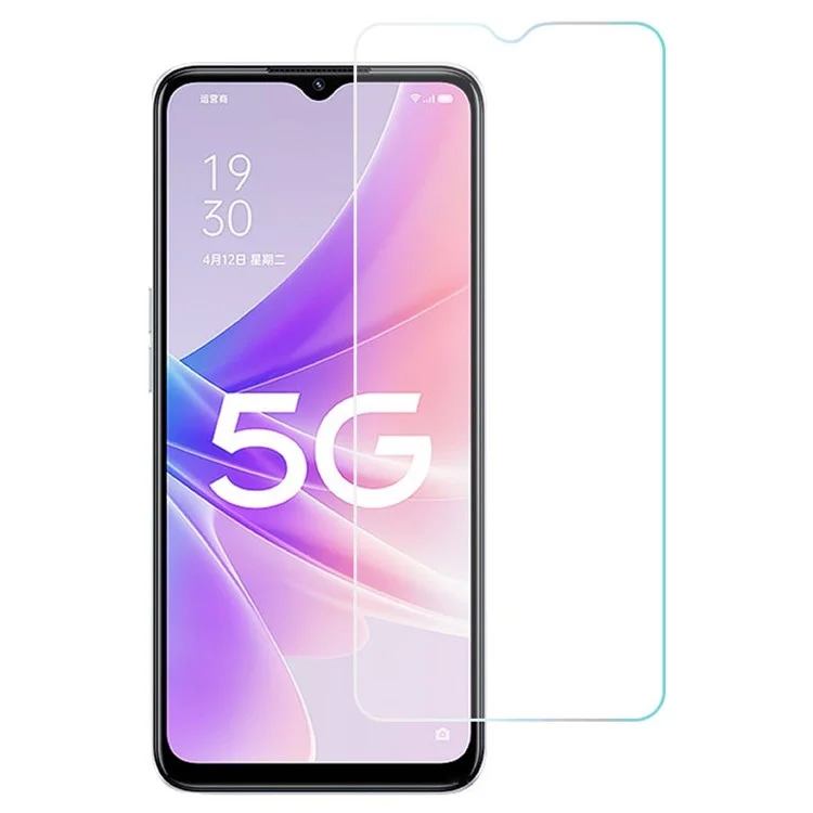Para Oppo A57 (2022) 5G / A77 5G 0,3 mm de bordas em arco Protetor de tela HD Clear Scratch-resistant Vidro temperado Filme de cobertura da tela