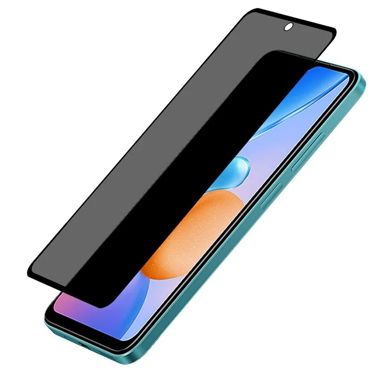 Für Xiaomi Redmi Note 11E 5G / Redmi 10 5G / Redmi 10 Prime+ 5G Datenschutzbildschirmschutz Anti-Peep Vollgröße Seidendruck Vollkleber Gehärtetes Glasfilm Schutz