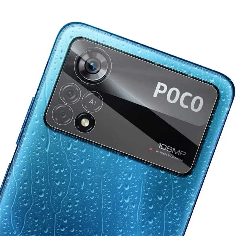 IMAK Para Xiaomi Poco X4 Pro 5G Cobertura Total Alta Transparência Vidro Temperado Claro Filme de Lente da Câmera + Tampa da Lente Acrílica