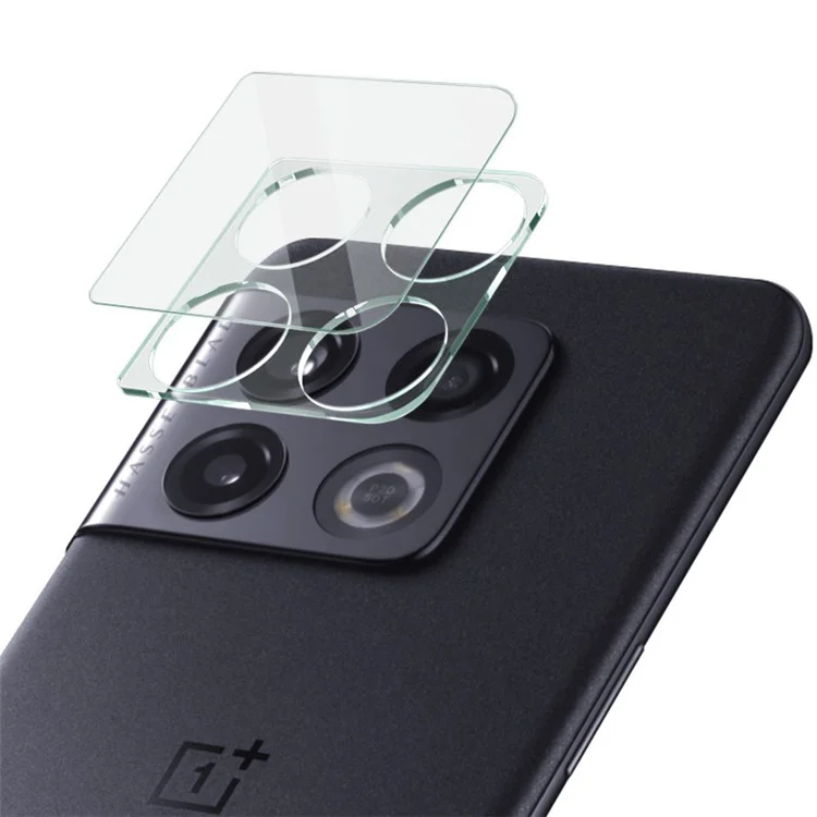 IMAK pour OnePlus 10 Pro Anti-taches Ultra Thin HD Full Coverage Tempered Glass Camera Lens Film + Acrylic Lens Cap