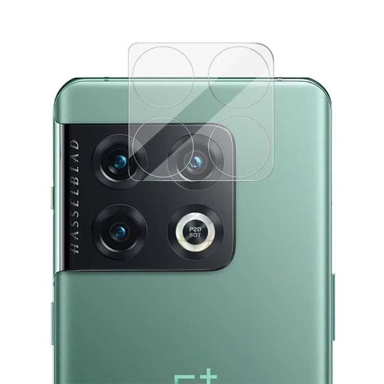 IMAK pour OnePlus 10 Pro Anti-taches Ultra Thin HD Full Coverage Tempered Glass Camera Lens Film + Acrylic Lens Cap