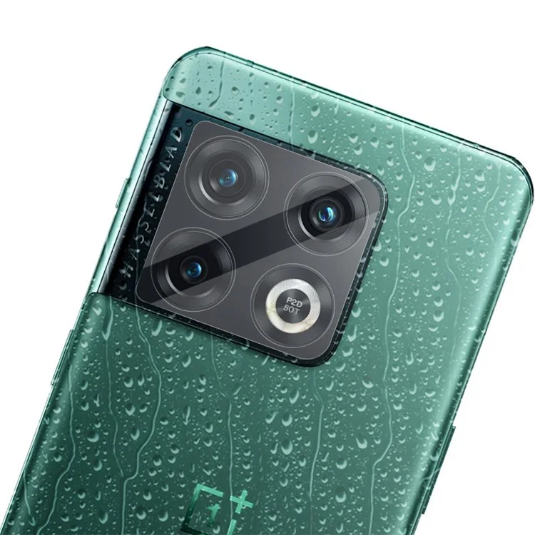 IMAK pour OnePlus 10 Pro Anti-taches Ultra Thin HD Full Coverage Tempered Glass Camera Lens Film + Acrylic Lens Cap