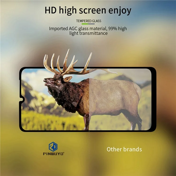 PINWUYO JK Tempered Glass Film Series-2 pour Samsung Galaxy M33 5G (version mondiale)/(version indienne) Protecteur d'écran full coverage anti-éclatement, anti-huile, full glue