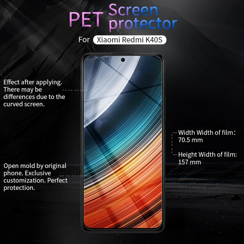 NILLKIN for Xiaomi Poco F4 5G / Redmi K40S 5G Soft Flexible Anti-wear Screen Protector HD Clear PET Film Guard