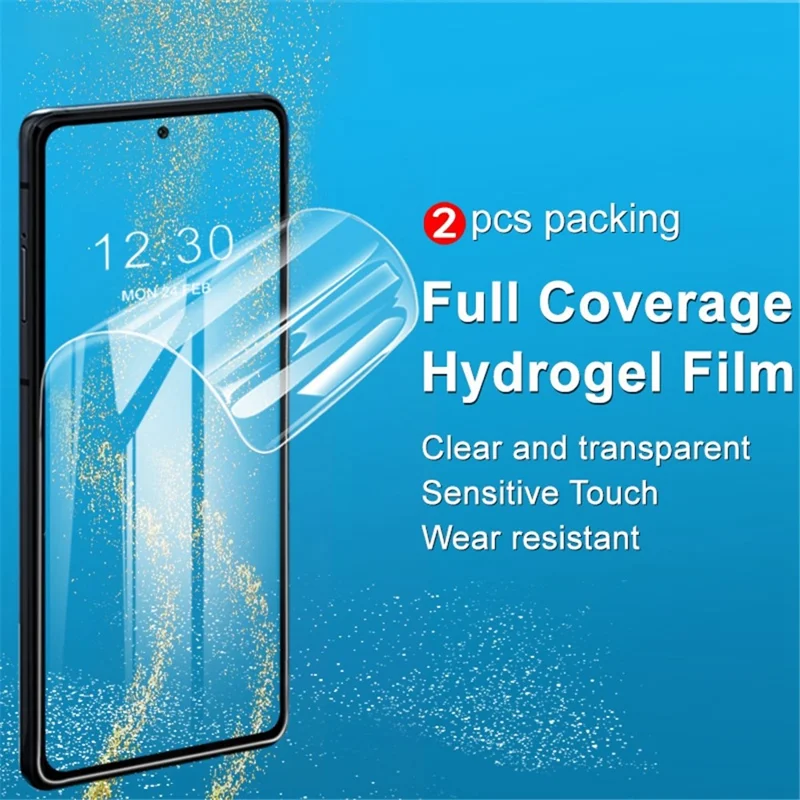 IMAK for Xiaomi Black Shark 5/5 Pro/5 RS 2Pcs/Set Hydrogel Film III Screen Protector High Sensitivity Full Coverage Transparent Soft TPU Protective Film
