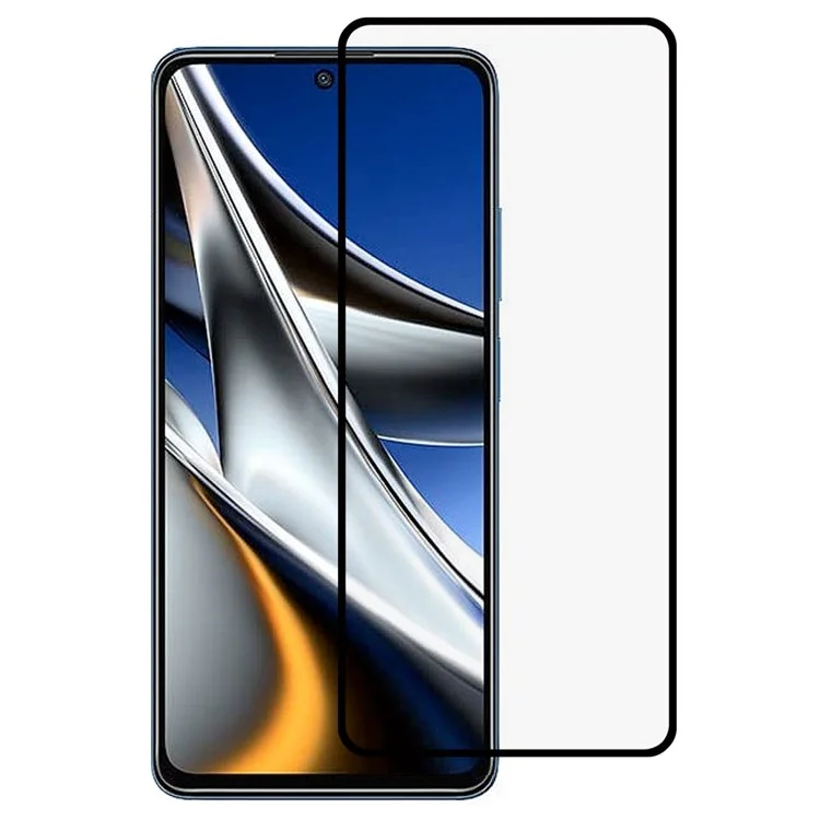 Pour Xiaomi Poco X4 Pro 5G Tempered Glass Film Silk Printing Full Glue Secondary Hardening Full Screen Protector