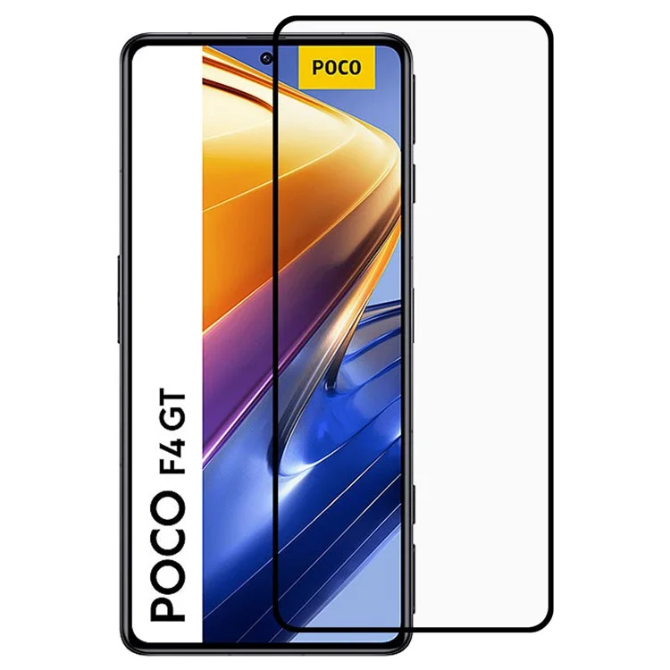 Rurihai Для Xiaomi Poco F4 GT 2,5d Вторичная Закаленная Стеклянная Пленка с Полным Клеем HD Clear Full -screen Protector