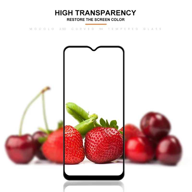 MOCOLO For Realme C35 Tempered Glass Film Anti-explosion Secondary Strengthening Full Glue Full Screen Protector - Black