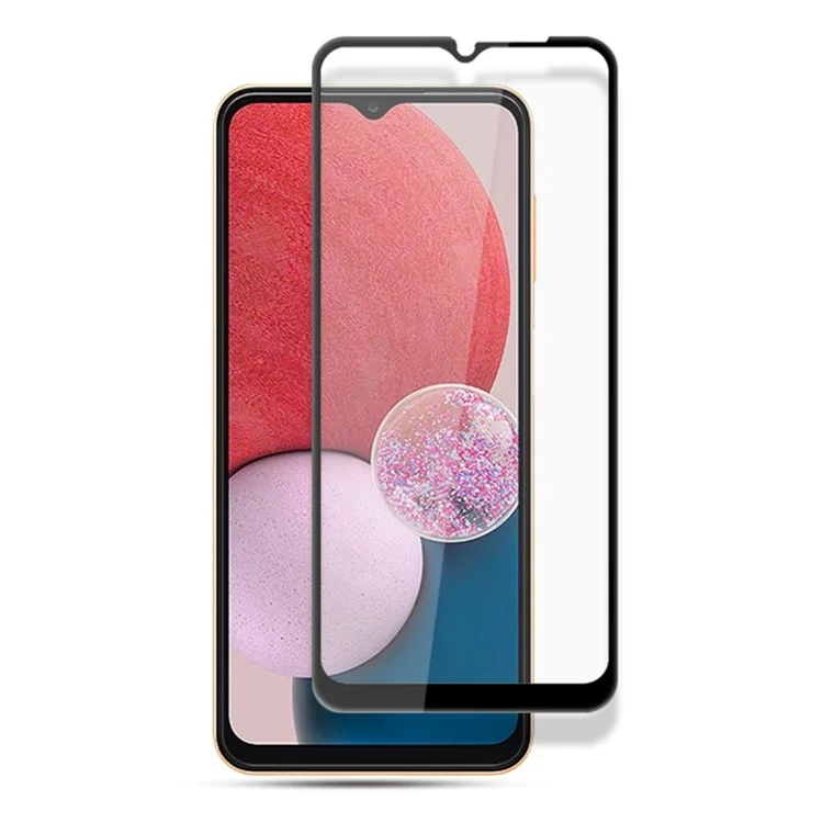 Protector De Pantalla De Defensa Sólida De Mocolo Para Samsung Galaxy A13 4G, Impresión De Seda HD Claridad Temperada Vidrículas Glono Completo Cubierta Completa Película Anti-Explosión - Negro