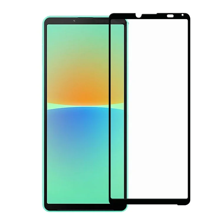 For Sony Xperia 10 IV Bubble-free Black Edge Ultra Clear Durable AGC Glass Full Coverage Full Glue Tempered Glass Screen Protector