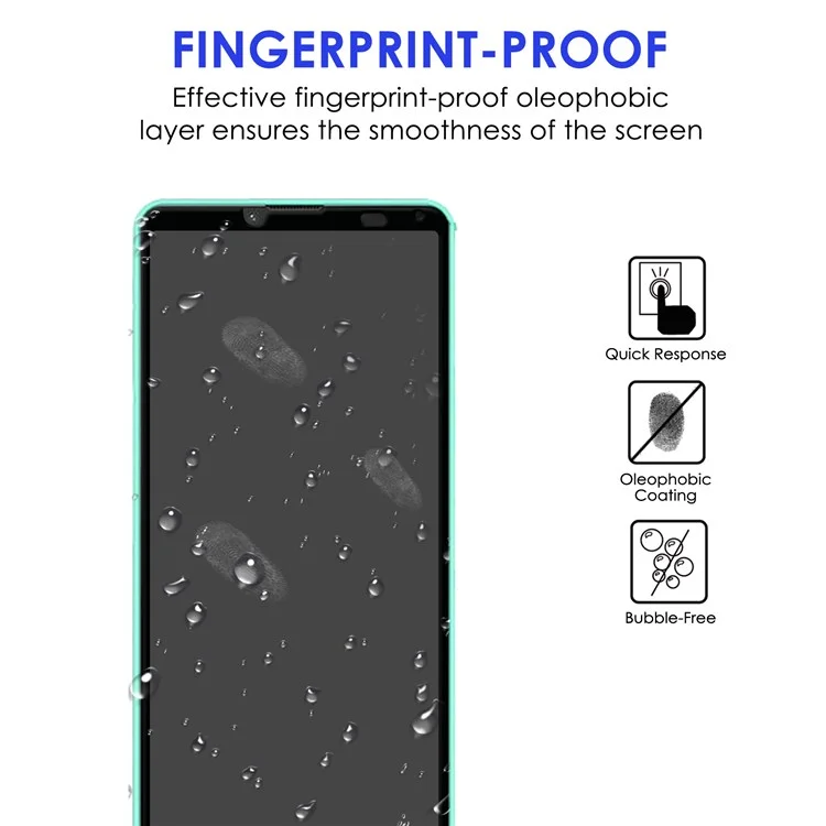 Para Sony Xperia 10 Iv, Borde Negro Sin Burbujas, Ultra Transparente, Dura, Cobertura de Vidrio Completo de Vidrio Completo Protector de Pantalla de Vidrio Templado de Pegamento Completo