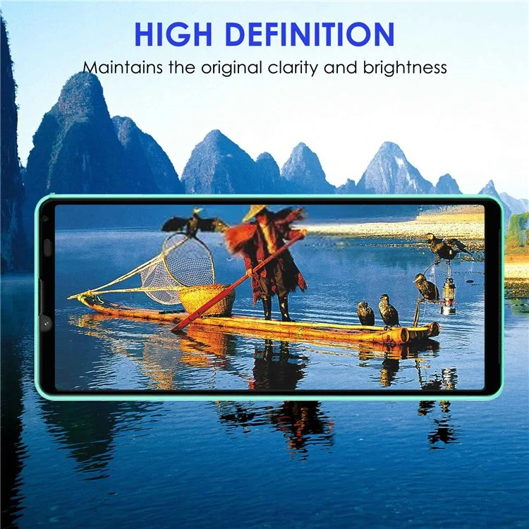 Pour Sony Xperia 10 IV Bubble-free Black Edge Ultra Clear Durable AGC Glass Full Coverage Full Glue Tempered Glass Screen Protector