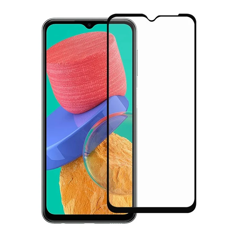 Pour Samsung Galaxy M33 5G (Version mondiale) Super Slim Black Edge Ultra Clear Wear-resistant AGC Glass Full Coverage Full Glue Tempered Glass Screen Protector