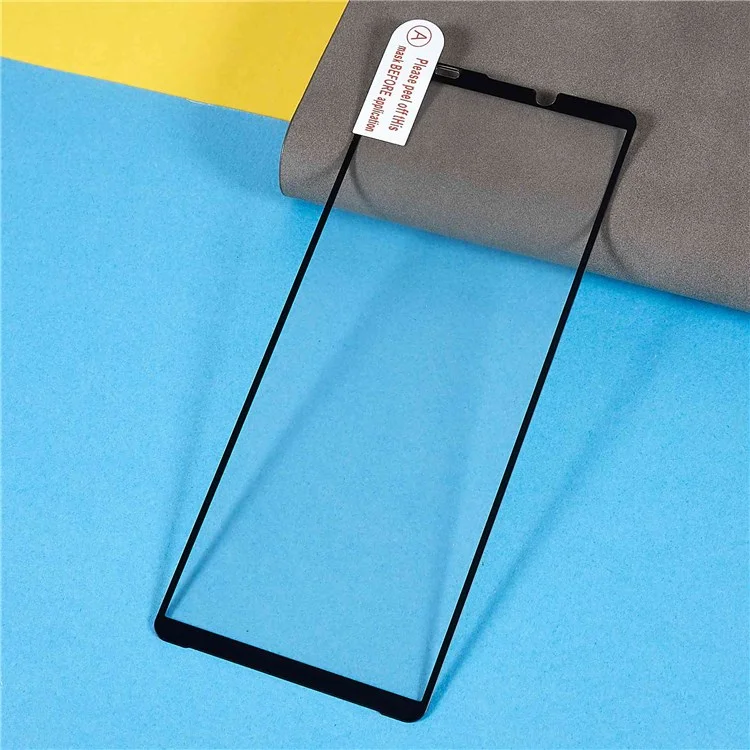 Phone Screen Film for Sony Xperia 10 IV, Full Covering Anti-dust Full Glue Silk Printing Tempered Glass Screen Protector