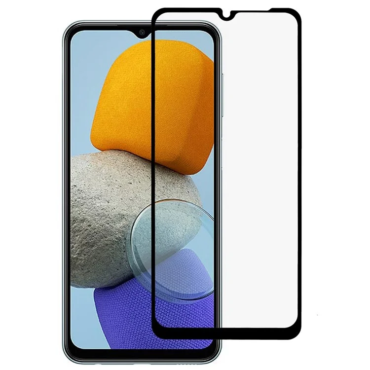 Para Samsung Galaxy M23 5G/F23 5G HD Clear Silk Printing Tempered Glass Film Full Coverage Scratch Resistant Full Glue Screen Protector