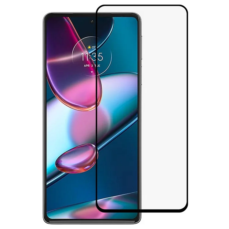 For Motorola Edge X30 / Edge 30 Pro (Motorola Edge+ (2022)) Full Coverage Scratch Resistant  Full Glue Screen Protector Silk Printing Tempered Glass Film