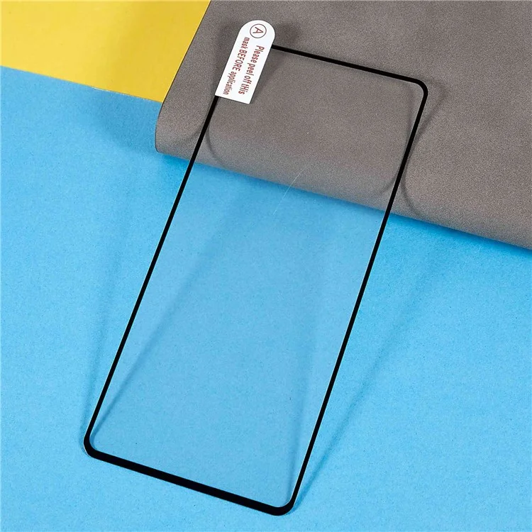 Pour Xiaomi Poco F4 GT Silk Printing Tempered Glass Phone Screen Film Full Coverage Full Glue Screen Protector