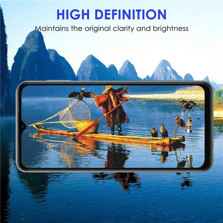 For Samsung Galaxy A23 5G (Global Version) / 4G Black Edge Screen Protector HD Clear Anti-Fingerprint Full Glue Full Screen Protection AGC Tempered Glass Film