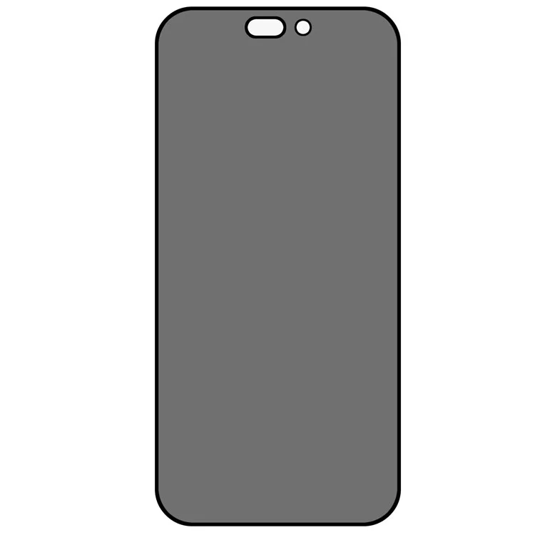 Para Iphone 14 Pro Max 6.7 Pulgadas Anti-spy Cubierta Completa Pantalla de Impresión de Seda Protector de Vidrio Templado Película Anti-scratch (pegamento Lateral)