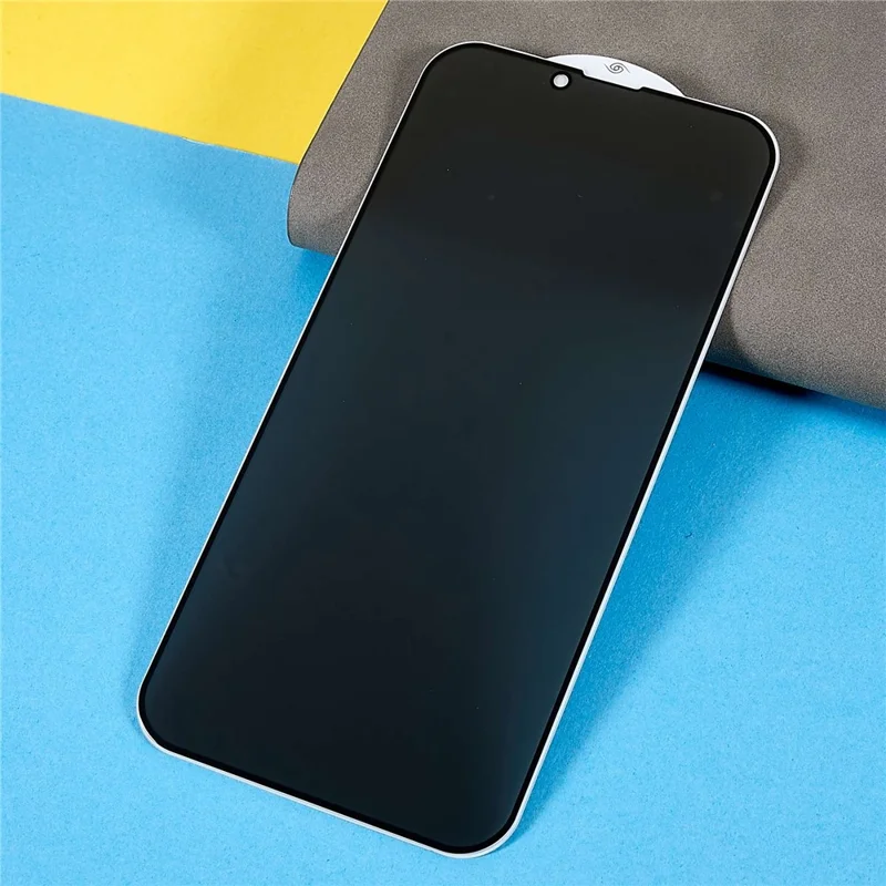 Pour iPhone 14 6.1 pouces Résistant à l'usure Couverture plein écran Anti-espionnage Sérigraphie Verre trempé Film de protection d'écran (Collage latéral)