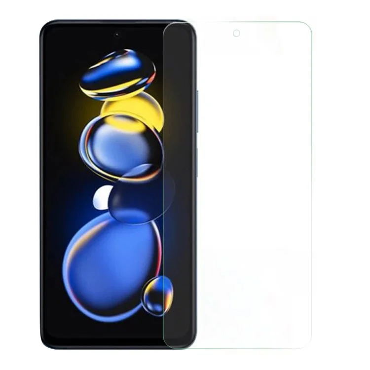 Película protetora de tela com borda de arco de 0,3 mm para Xiaomi Redmi Note 11T Pro 5G / Note 11T Pro+ 5G / Note 12T Pro 5G / Poco X4 GT 5G / Redmi K50i 5G, Protetor de vidro temperado suave anti-explosão