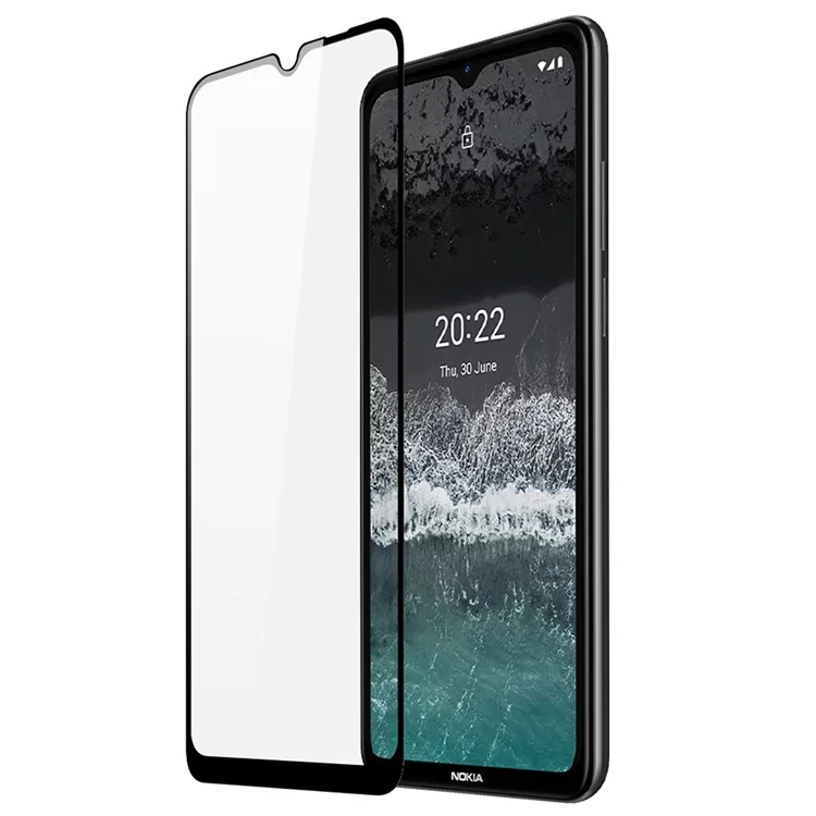 DUX DUCIS pour Nokia C21 0,33 mm 2,5D Arc Edge Screen Protector Full Cover Full Glue HD Clear Anti-explosion Medium Alumina Tempered Glass Film (10D)