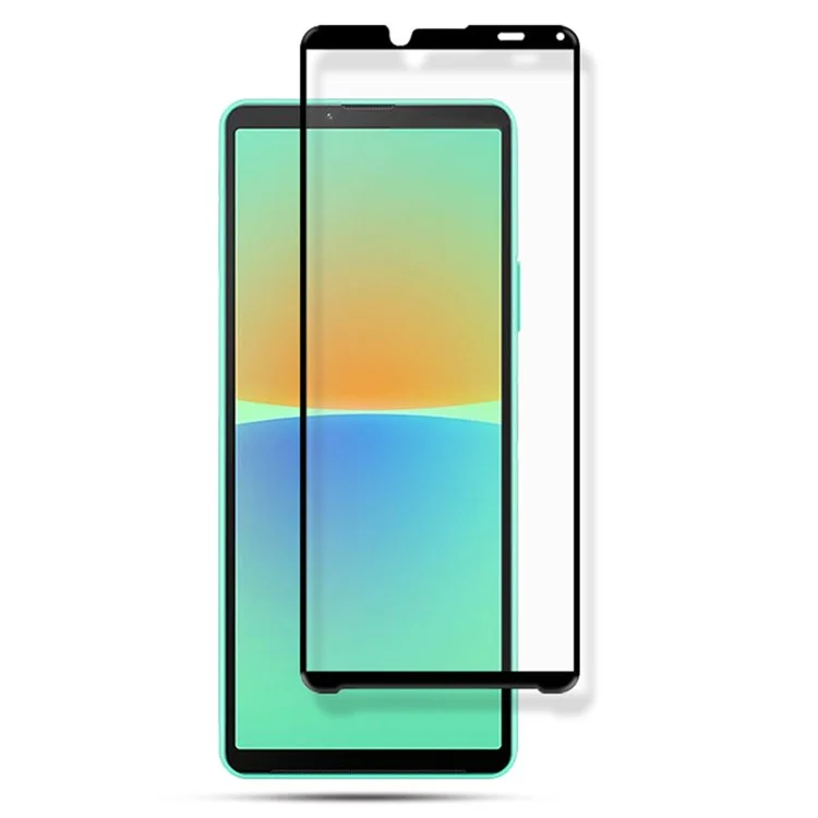 MOCOLO Full Glue Silk Printing Full Screen Protector für Sony Xperia 10 IV, Anti-explosion Secondary Hardening Ultra Clear Tempered Glass Film - Schwarz