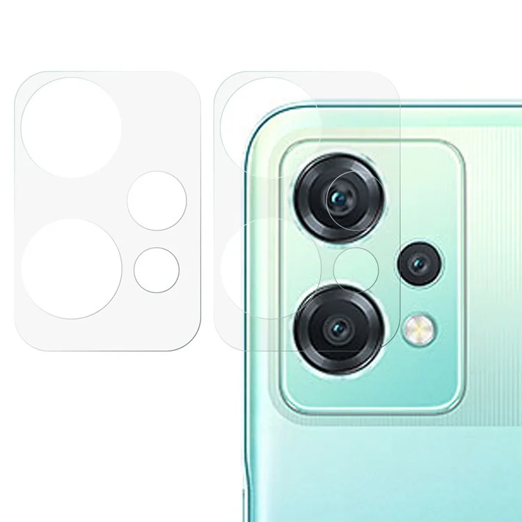 Para OnePlus Nord CE 2 Lite 5G 2 piezas/juego Protector de lente de cámara de borde de arco 3D Película protectora de vidrio templado resistente a los arañazos