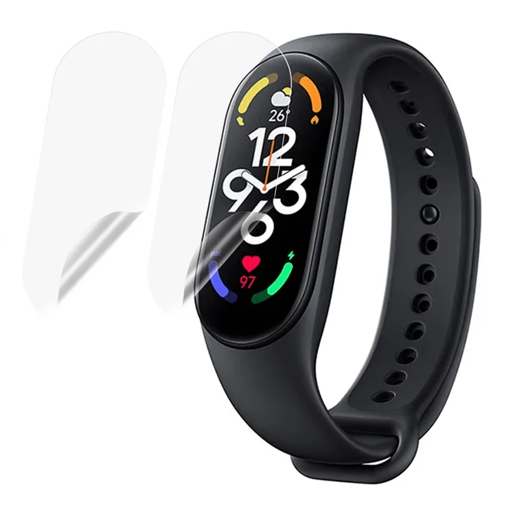 For Xiaomi Smart Band 8 / Mi Band 7 2Pcs Screen Protector Flexible TPU HD Clear Film