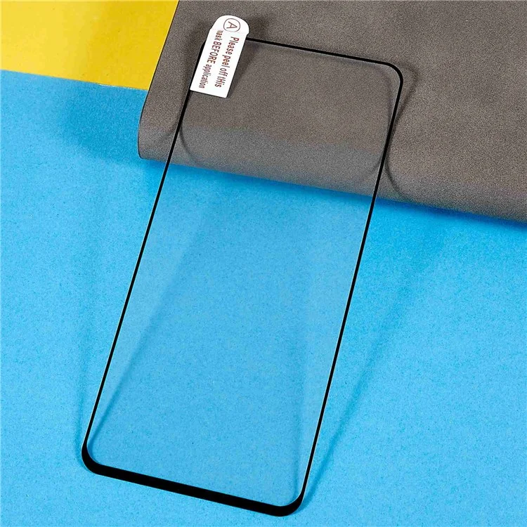 Pour OnePlus 10R 5G Silk Printing Tempered Glass Film Full Covering Anti-scratch Full Glue Cell Phone Screen Protector