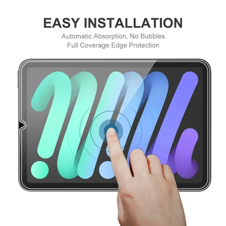 HAT PRINCE 2PCS/PACK CLUE Full Screen Protector Para IPad Mini (2021), Ultra Clear Cobertura Completa Filme De Vidro Temperado À Prova De Choque À Prova De Choque