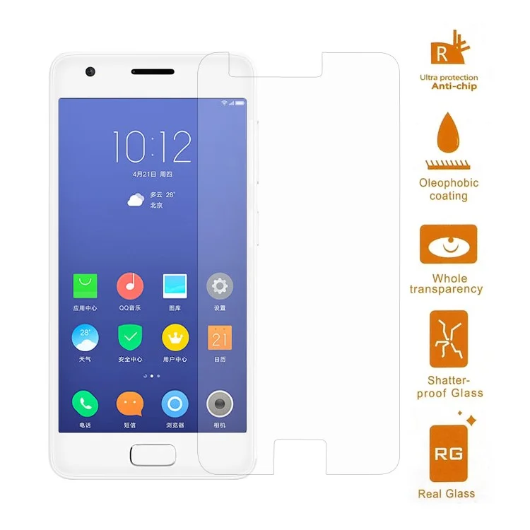 0.3mm Tempered Glass Screen Protector Film for Lenovo ZUK Z2 (Arc Edge)