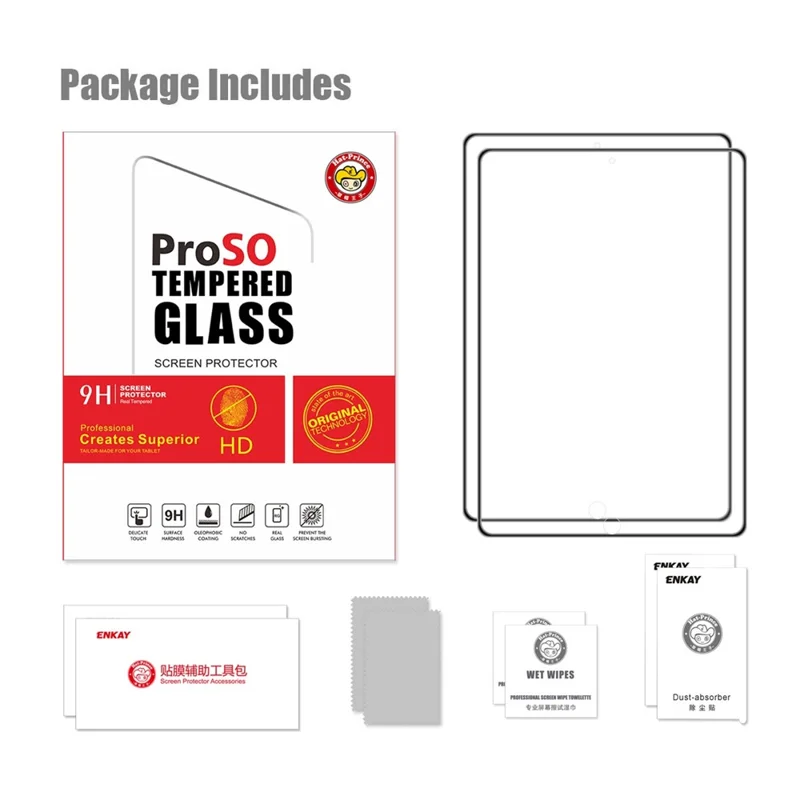 HAT PRINCE 2Pcs/Pack for iPad mini (2019) 7.9 inch/mini 4 Strengthening Airbag Tempered Glass Full Glue Full Screen Protector