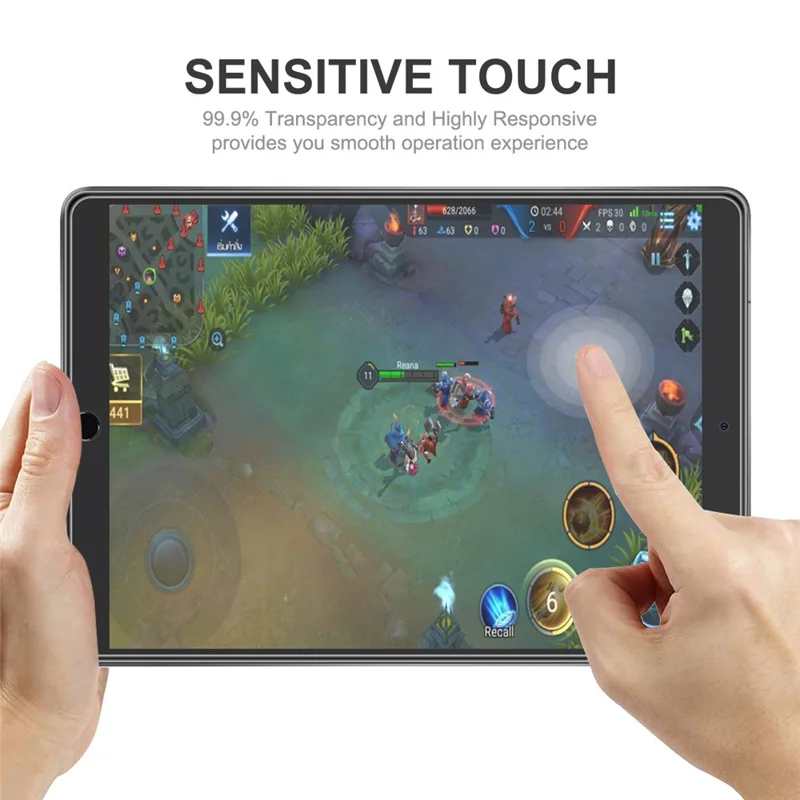 HAT PRINCE 2Pcs/Pack for iPad 10.2 (2021)/(2020)/(2019) Full Glue Tempered Glass Anti-explosion Drop-proof Airbag Full Screen Protector
