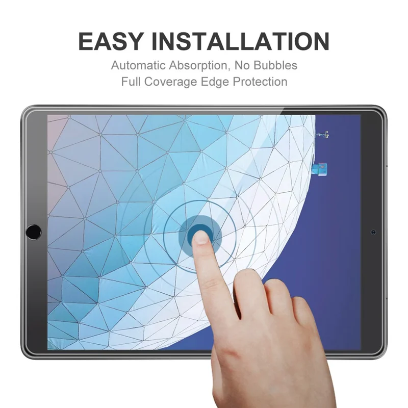 HAT PRINCE 2Pcs/Pack for iPad 10.2 (2021)/(2020)/(2019) Full Glue Tempered Glass Anti-explosion Drop-proof Airbag Full Screen Protector