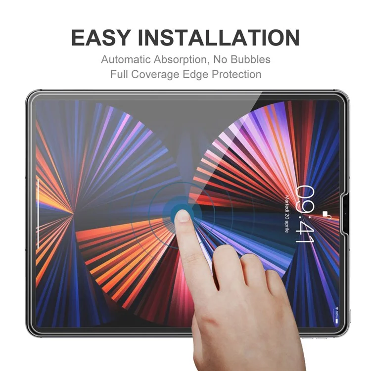 HAT PRINCE 2Pcs / Pack pour iPad Pro 11 (2021) / (2020) / (2018) / (2022) / iPad Air (2022) / (2020) Airbag Protecteur d'écran Full Screen Shatter-proof Full Glue Verre trempé