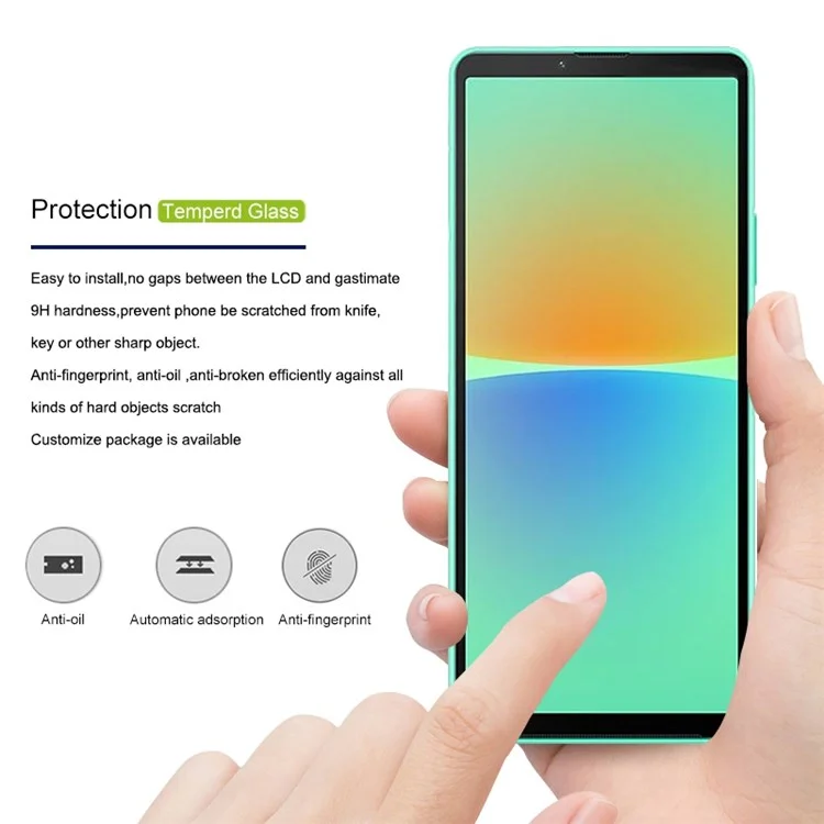 AMORUS 2Pcs/Pack para Sony Xperia 10 IV HD Anti-scratch Secondary Strengthening Full Glue Silk Printing Black Edge Tempered Glass Screen Protector