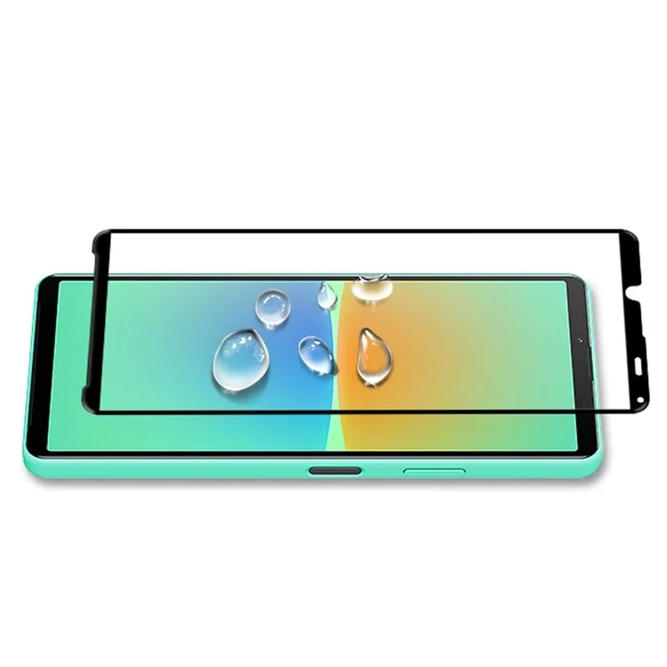 AMORUS 2Pcs/Pack para Sony Xperia 10 IV HD Anti-scratch Secondary Strengthening Full Glue Silk Printing Black Edge Tempered Glass Screen Protector