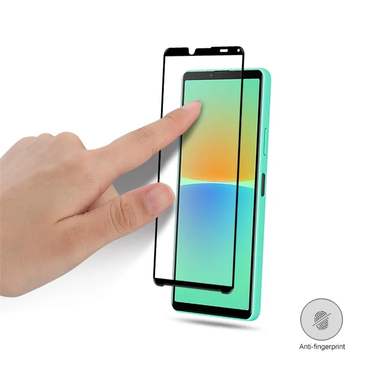 AMORUS 2Pcs/Pack para Sony Xperia 10 IV HD Anti-scratch Secondary Strengthening Full Glue Silk Printing Black Edge Tempered Glass Screen Protector