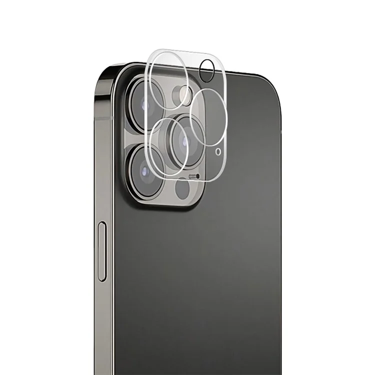 Protecteur d'objectif caméra MOCOLO pour iPhone 14 Pro Max 6,7 pouces, film de verre trempé anti-traces de doigts avec impression en soie, résistant aux chocs