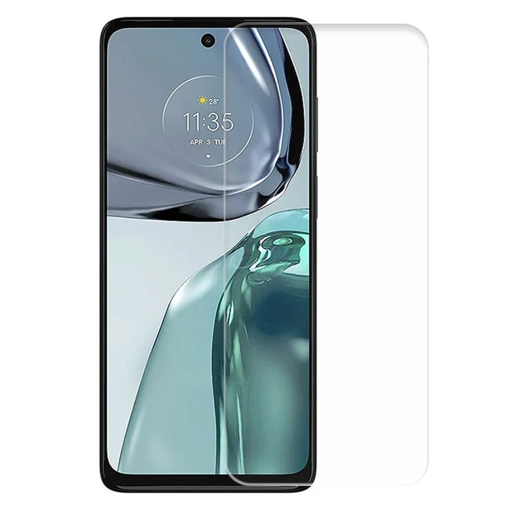 Pour Motorola Moto G62 5G Protecteur d'écran en verre trempé lisse 0,3 mm Bord incurvé Anti-usure Film de protection clair HD