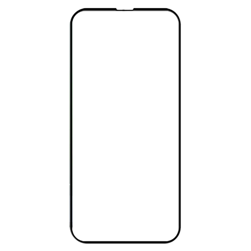 AMORUS لجهاز iPhone 14 Pro Max بحجم 6.7 بوصة، زجاج مقسّى مقوّى بحواف منحنية ثلاثية الأبعاد مع طباعة حريرية على الحافة، واقي شاشة كامل الحجم بلصق كامل - أسود