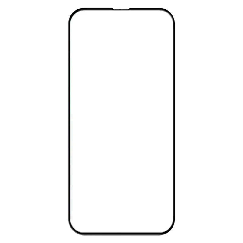 AMORUS Tempered Glass Full Screen Protector for iPhone 14 6.1 inch, Silk Printing Secondary Strengthening Full Glue Screen Cover Film - Black