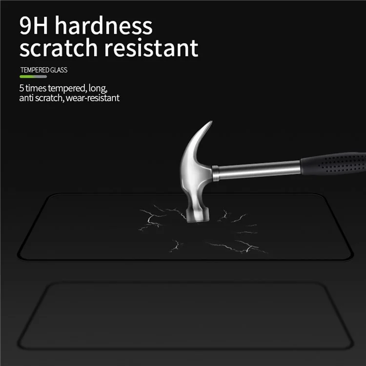 PINWUYO JK Tempered Glass Film Series-2 pour Motorola Moto G22 Protecteur d'écran Full Size Shatter-proof Full Glue