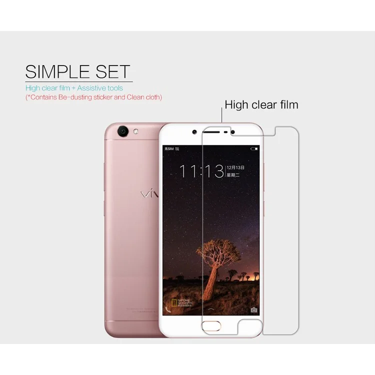 NILLKIN for Vivo Y67 Anti-fingerprint HD Clear LCD Screen Guard Film - Transparent