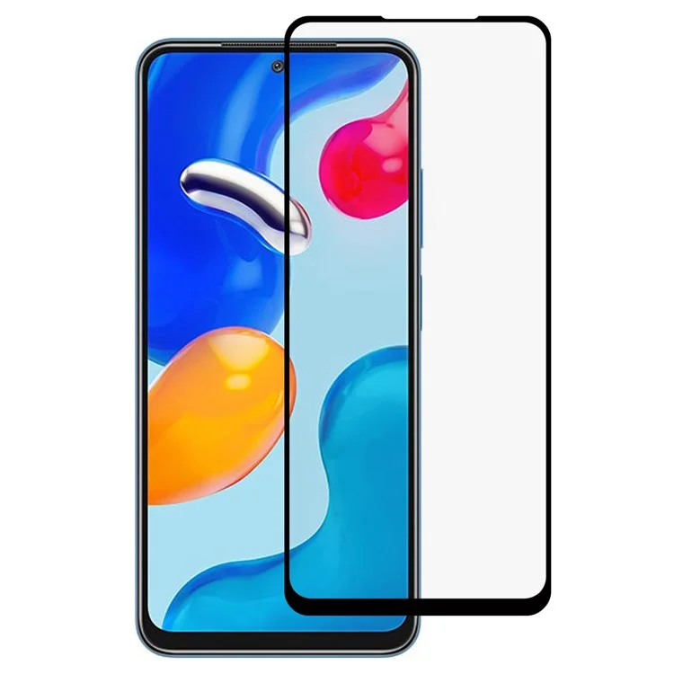 9D Tempered Glass Film for Xiaomi Redmi Note 11S 4G, Anti-Explosion Full Covering Anti-Stains Silk Printing Side Glue Screen Protector