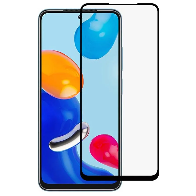 9D Tempered Glass Film für Xiaomi Redmi Note 11 4G (Qualcomm), 9H Explosionsgeschützter Vollabdeckender Öl-Seidendruck-Seitenkleber-Bildschirmschutz