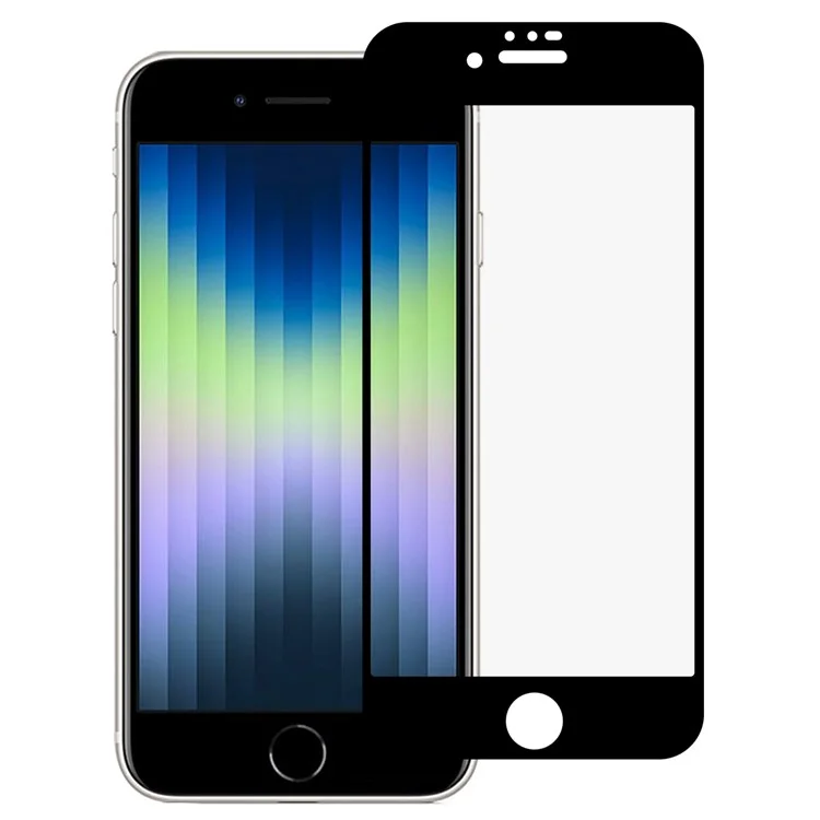 Für Das Iphone SE (2020)/SE (2022)/iPhone 7/8 4,7 Zoll Anti-scratch 9d Full Cover Side Kleber Temperiertes Glasfilm Anti-explosion Seidendruckscreenschutzschutz